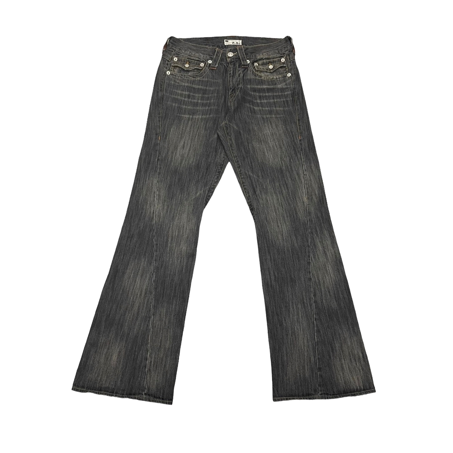 Black Faded Flare Jeans