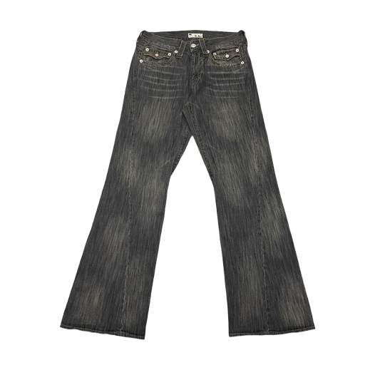 Black Faded Flare Jeans