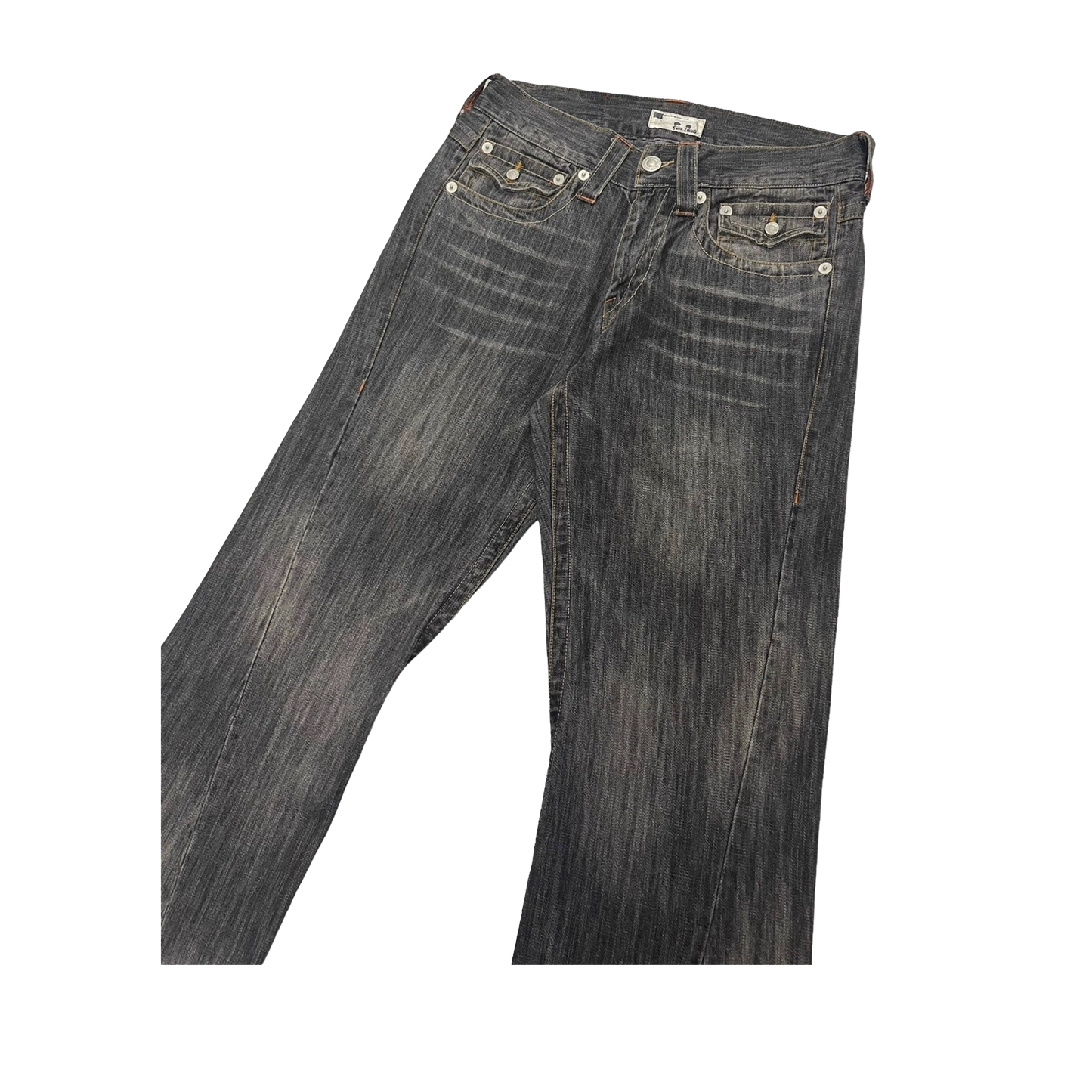 Black Faded Flare Jeans