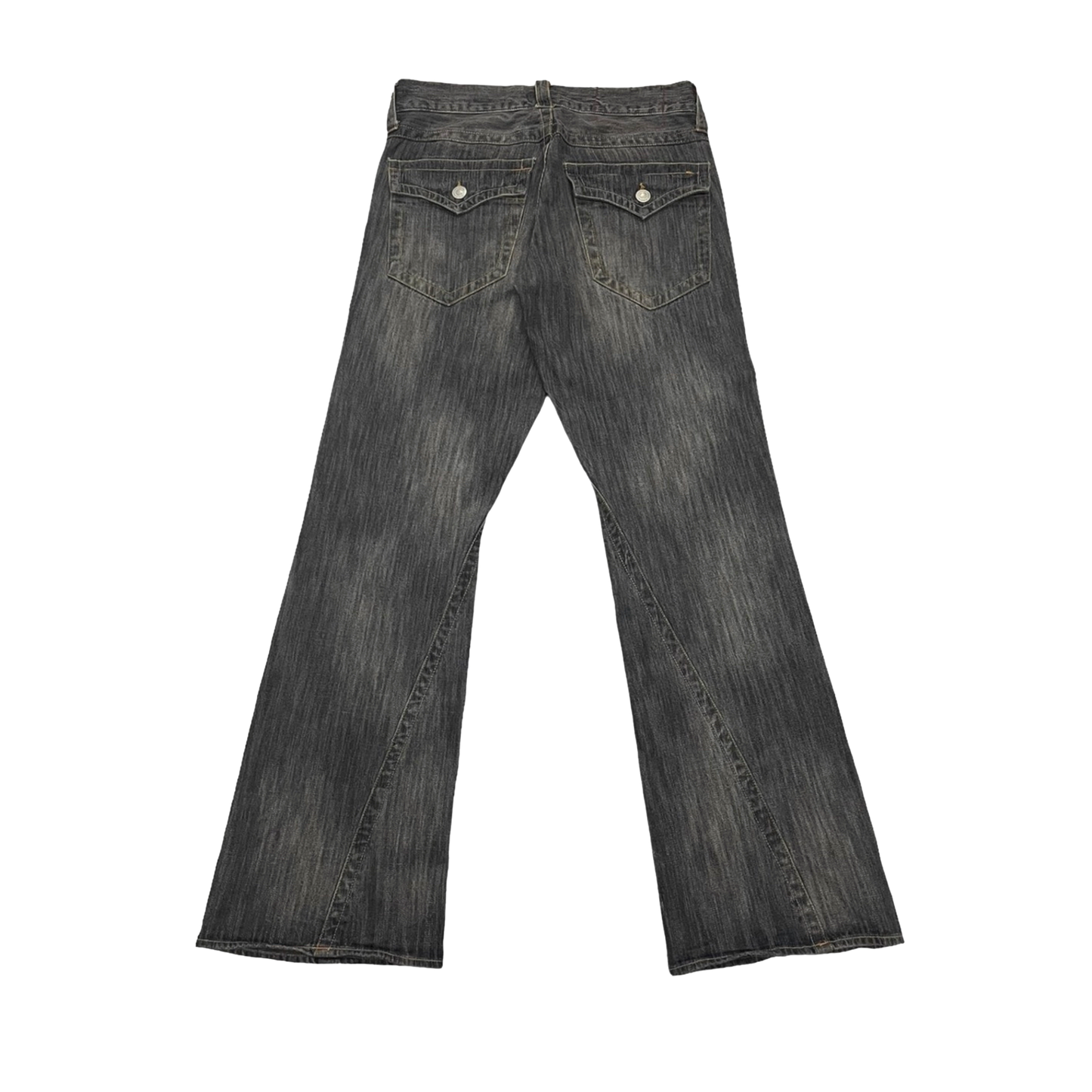 Black Faded Flare Jeans